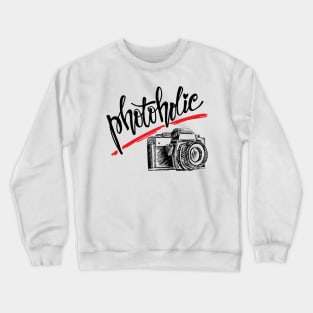 Photoholic hand lettering. Crewneck Sweatshirt